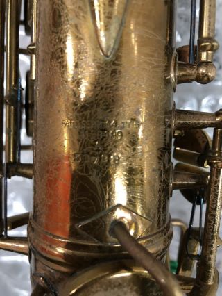 Vintage Conn Pan American Eb Alto Saxophone,  Ready To Play Great Stenciling 8