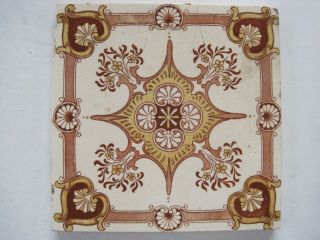 Antique Victorian Brown & Gold Aesthetic Transfer Print Wall Tile - Pilkingtons