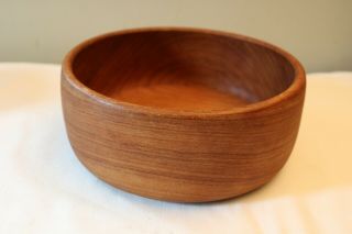 Vintage 5 Piece Teak Wooden Salad Bowl Set Made in Thailand 2