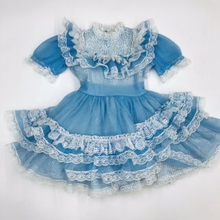 Vintage Pageant Full Skirt Girls Ruffle Dress