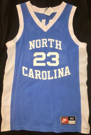 Unc Rare Vintage Authentic Nike Michael Jordan North Carolina Jersey Nwot