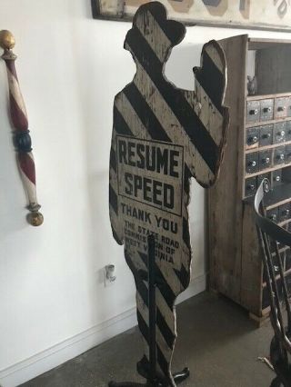 Antique wooden policeman sign (West Virginia) 2