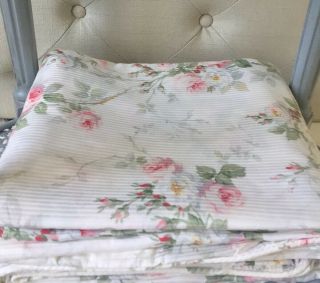 Rare Vintage Ralph Lauren Faye Meadow Way King Duvet Shabby Cottage Chic 2