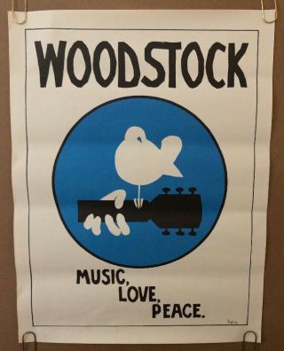 Woodstock Vintage Poster Music Love Peace Joe Petagno Music Festival