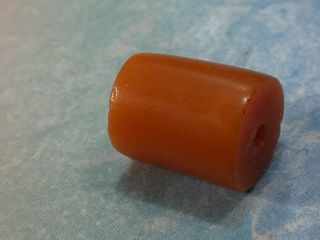 Antique Natural Red Indo Tibetan Nepali Coral Bead 6.  8 By 5.  6 Mm Tubular