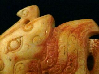Chinese Old Jade Hand Carved Mystical Elephant Netsuke E227 2