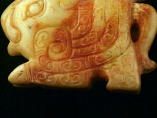 Chinese Old Jade Hand Carved Mystical Elephant Netsuke E227 3