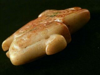Chinese Old Jade Hand Carved Mystical Elephant Netsuke E227 5