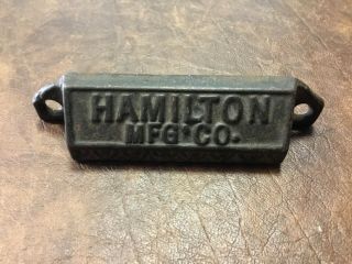 Vintage Hamilton Mfg Co Cast Iron Drawer Pull