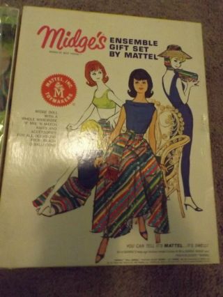 Vintage Barbie/Sears Exclusive 1012 Midge ' s Ensemble Gift Set 1964 RARE HTF 3