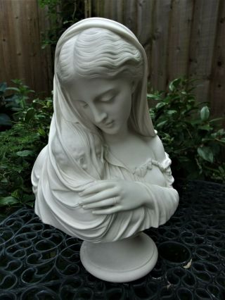 ANTIQUE 19THC LARGE COPELAND PARIAN BUST OF 