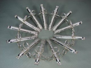 French Christofle Silverplate Flatware Set Of 12 Asparagus Tongs