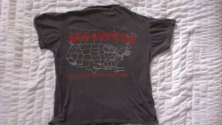 UNIQUE RARE VINTAGE MADNESS 1983 USA CONCERT SIZE MEDIUM T - SHIRT SKA NUTTY BOYS 3