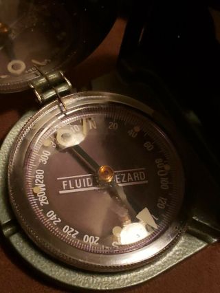 Lufft Compass Vintage Fluid Bezard German made with Leather Case & instructions 4
