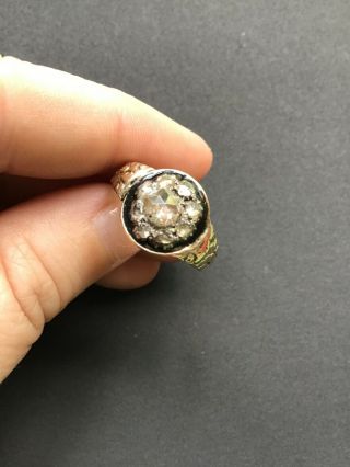 Victorian Diamond Ring,  Victorian Mourning Ring,  Victorian Gold Ring