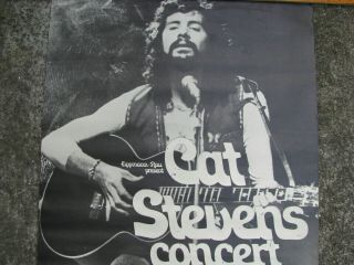 1971 CAT STEVENS CONCERT POSTER Frankurt Germany MIMI FARINA/TOM JANS vintage 2