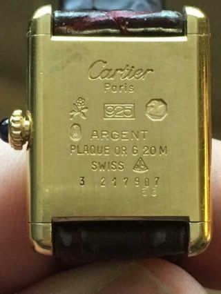 Cartier watch 80s must De Cartier Tank 925 Argent Ladies Watch, 4