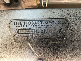Hobart Model 1512 Vintage Meat Slicer 5