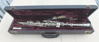 Vintage Harry Pedler American Clarinet 2 Tone Silver And Gold 26inch