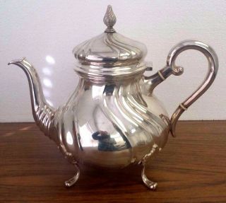 Danish 1957 Carl M Cohr Sterling 830 Teapot 8 1/2 " H X 10 " W