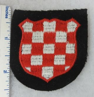 Ww2 Vintage German Elite Troops Croation Volunteer Unit Patch