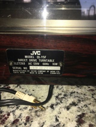 Rare Vintage JVC QL - Y5F Direct Drive Turntable 7