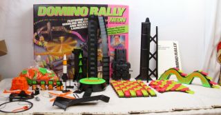 Domino Rally Deluxe Set Neon Boxed Playtoy 1986