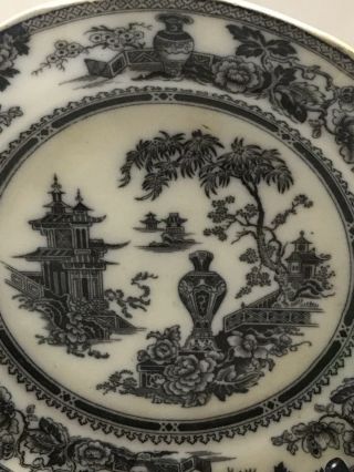 ANTIQUE 1840 MULBERRY JEDDO TRANSFER WARE PLATE BY W ADAMS & CO 2 2