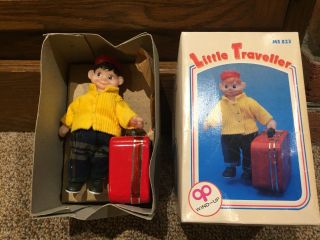 Vintage Tin Litho Toy Wind Up Little Traveler Ms 823
