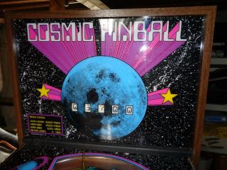Cosmic Pinball Machine Full Size 1976 Brunswick Sears Vintage Home Game Em