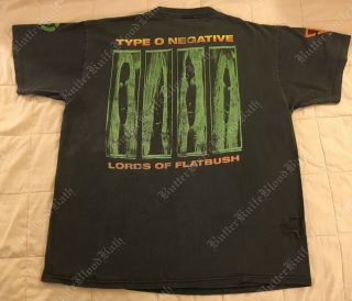 1995 Type O Negative XL Rare Vintage T - Shirt Bloody Kisses Tour Peter Steele 2