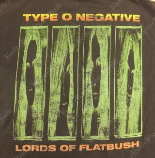 1995 Type O Negative XL Rare Vintage T - Shirt Bloody Kisses Tour Peter Steele 4
