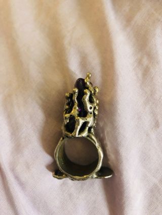 Pal Kepenyes Signed Amethist Vintage Ring.  Ring Size 6