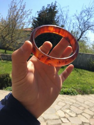 Antique Natural Baltic Amber Egg Yolk Bracelet