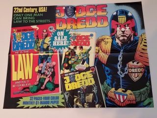Judge Dredd 1 1983 Vintage Promo Poster Eagle Comics Sylvester Stallone Rare