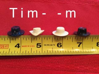 4 Custom Mini Hats For The Hartland Mini Figures Cowboys