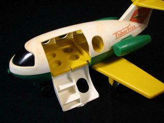 Vintage Fisher Price Play Family Little People Jetliner Complete Plane Airplane 4