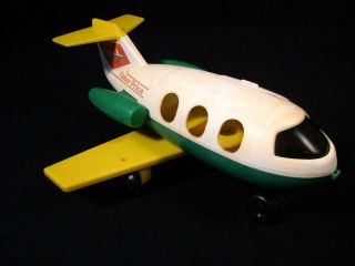 Vintage Fisher Price Play Family Little People Jetliner Complete Plane Airplane 6