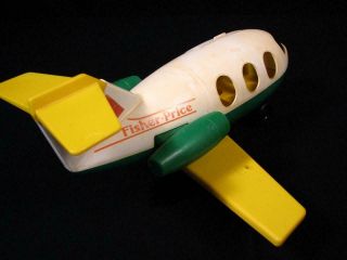 Vintage Fisher Price Play Family Little People Jetliner Complete Plane Airplane 7