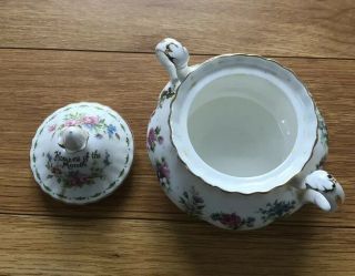 Vintage Bone China Royal Albert Flower of the Month Teapot & Sugar Bowl 4