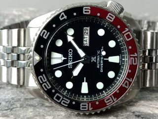 Vintage Seiko Diver 6309 - 7290 Black Padi Mod Slim Turtle Automatic Men Watch 748