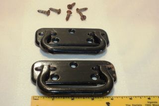 2 Vintage Trunk/tool Box Drop Metal Handles 4 3/4 " Wide W/screws
