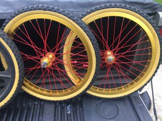 Bmx Wheels Rims Eastern Wheelset Suzue Hubs Gold Nos Gt Dk Old Vtg