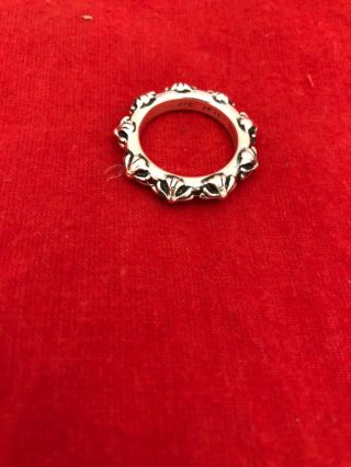 Chrome Hearts Vintage 1997 Cross Bend Sterling Silver Authentic Ring Size 11 Us