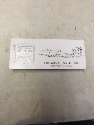 Tremont Nail Co History Of Cut Nails Salesman Sample
