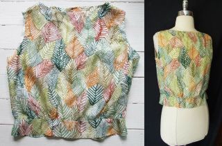 Rare Vtg Mariska Karasz Silk Textile Art Design Modernist Top Blouse Ilonka Mcm