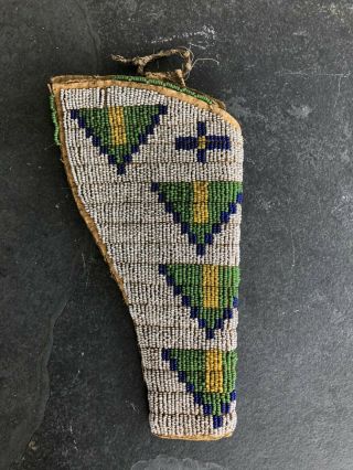 Antique Native American Sioux Plains Beaded Pistol Holster