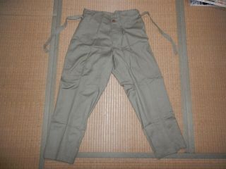 WW2 Japanese Army Protection from heat battle pants.  1944 Very Good 2 - 2 5