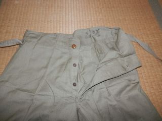 WW2 Japanese Army Protection from heat battle pants.  1944 Very Good 2 - 2 7
