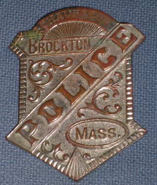 Brockton Police Vintage Antique Chauffeur Badge Rare